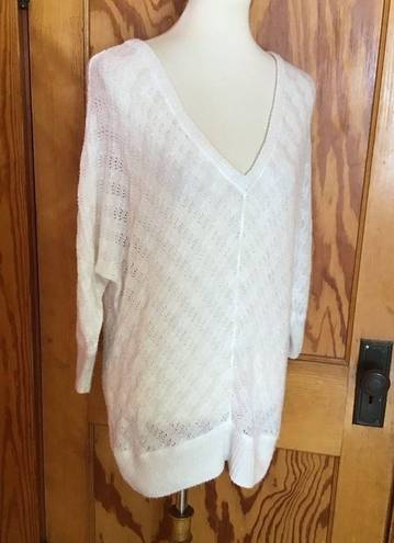 DKNY  sparkly oversized v neck sweater