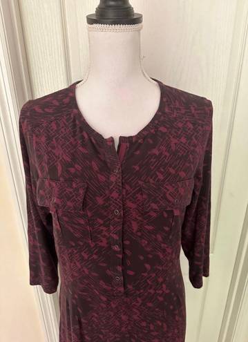 Patagonia Woman's Burgundy Organic Cotton Dress, Sz M.