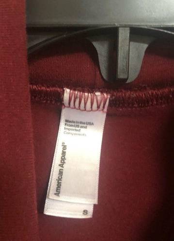 American Apparel  burgundy turtleneck bodysuit S