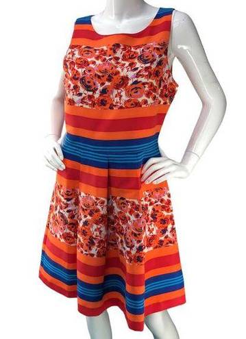 Tracy Reese Plenty Dresses  Women Size 10 Sasha Floral N Stripes Dress Multicolor