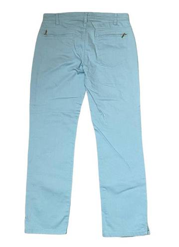 Talbots  Womens Jeans Size 6 Teal Stretch Denim Straight Leg Cotton Blend 32X29