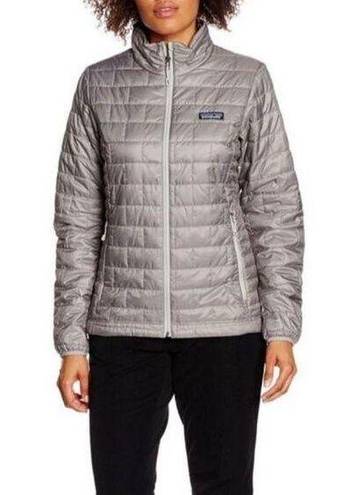 Patagonia Women's Nano Puff Jacket in Feather Grey Silver Gray Size Extra Small