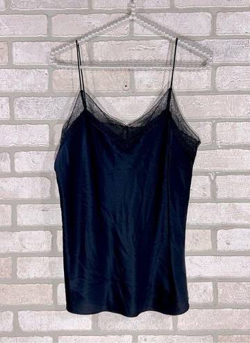 Vince  Lace Edge Silk Camisole in Navy Size M