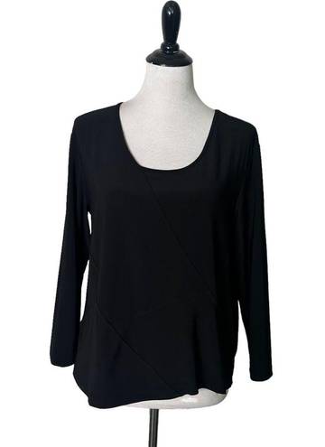 Habitat  Clothes To Live In Black Blouse Stretch Long Sleeve Top Women's Size S