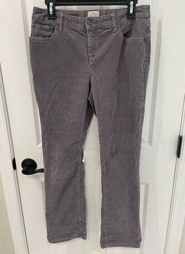 St. John’s Bay  Petite Gray Straight Leg Corduroy Pants Women’s Size 10P