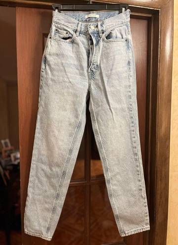 PacSun Button Fly Ultra High Rise Slim Size 24 Ladies Denim Blue Jeans