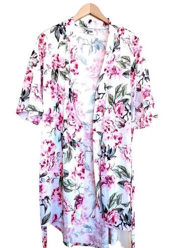 Show Me Your Mumu  Brie Pink Floral Short Sleeve Robe O/S