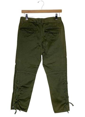 Isabel Marant  Olive Green High Rise Lace Up Pants