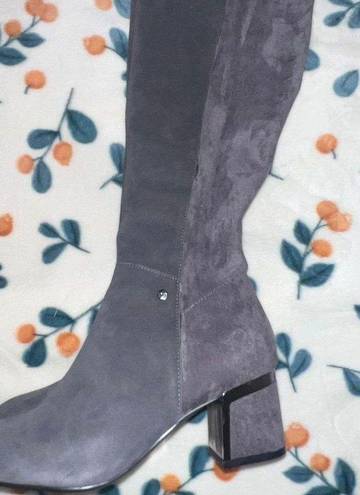 DKNY  Grey Suede Knee High Boots