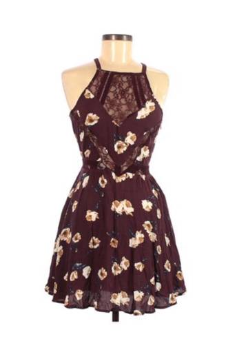 Kendall + Kylie  Maroon Floral Dress