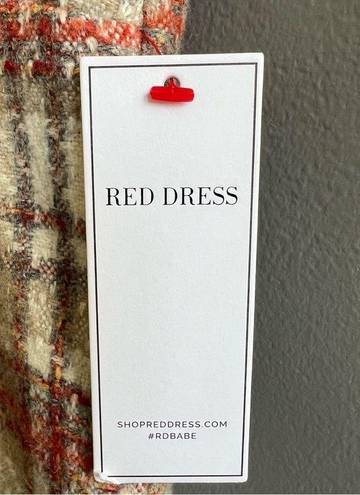 Aura  NWT Loves Warmth Beige Multi Tweed Dress from The Red Dress Size Large