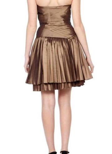 Halston Heritage  Strapless Bronze  Cocktail Dress Dress SIZE 4