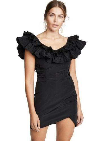 Alexis  Benicia Sheath in Black XLarge Womens Ruffle Cocktail Mini