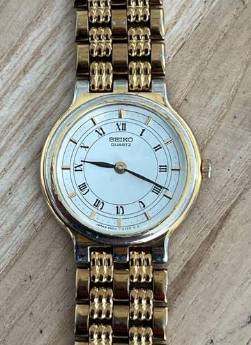 Seiko  Vintage Ladies Watch Gold-Tone Bracelet Case White Dial New Crystal