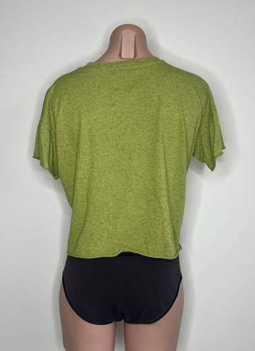 The Comfy  And Ready Crop Tee In Emerald Size Small 