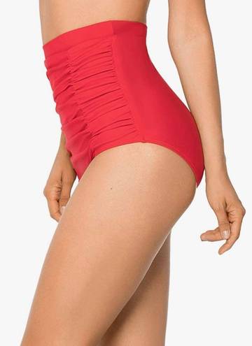 Relleciga Women's High Waisted Bikini Bottom Tummy Control Ruched Swimsuit Bottom Tankini Briefs