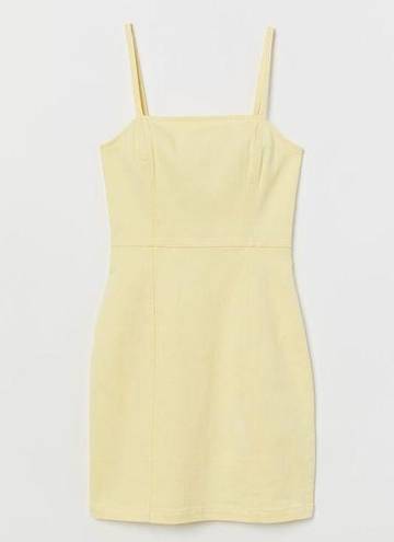 Divided H&M  Yellow Denim Mini Dress Size 10