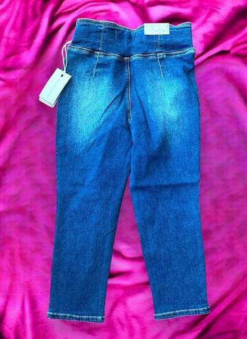 Risen jeans high rise cross over waist size 5/27