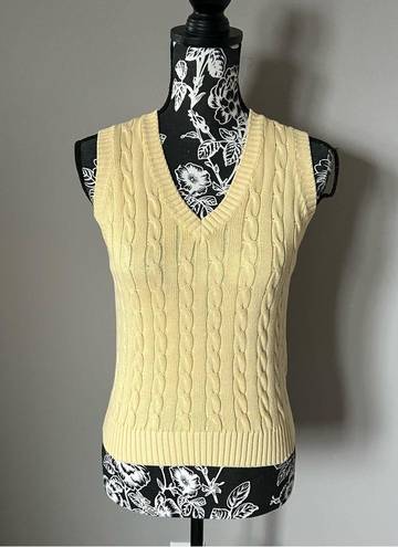 Brandy Melville  Womens Sweater Vest One Size Yellow V neck