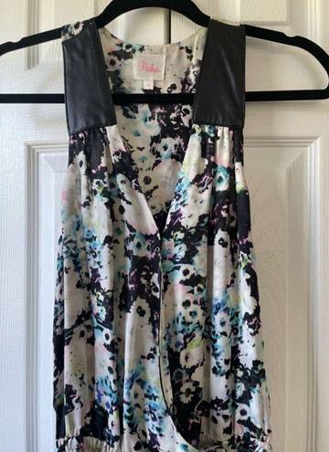 Parker  Silk Floral Sleeveless Mini Wrap Dress S