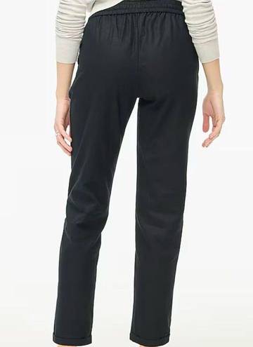 J.Crew  NWT black linen drawstring cropped pant 4