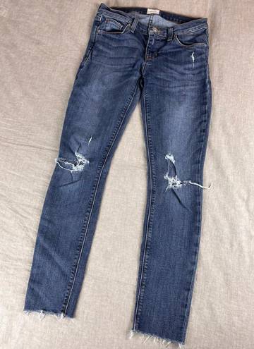 Hudson krista ankle super skinny raw hem jeans