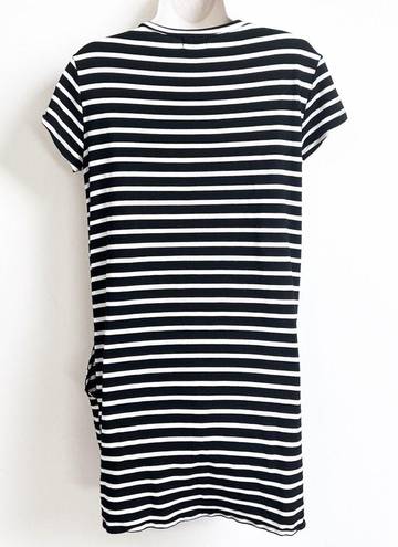 Caslon  striped scoop neck cap sleeve casual mini dress pullover pockets