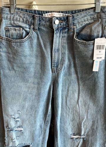 Tinseltown Straight Leg Destructed Jeans Size 9