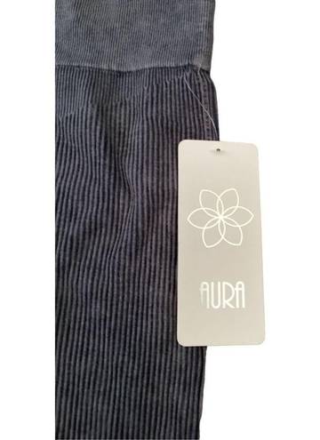 Aura Nwt  Leggings Textured Ribbed Sporty Everyday Casual School Athleisure