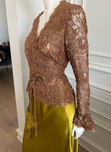 Chetta B  Gold Lace Wrap Going Out Top or Jacket in size 10