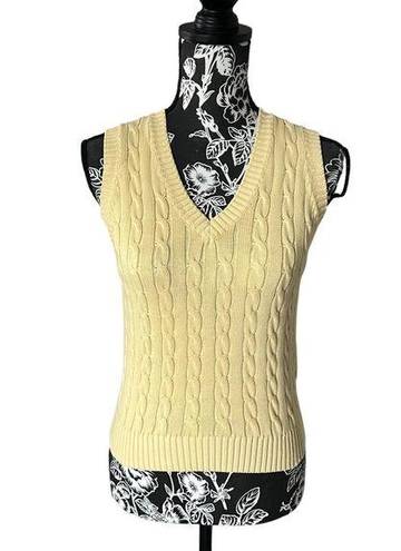 Brandy Melville  Womens Sweater Vest One Size Yellow V neck