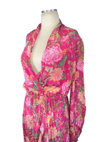 Rococo  Sand Chloe Wrap Maxi Dress in Pink XLarge Womens Long Gown