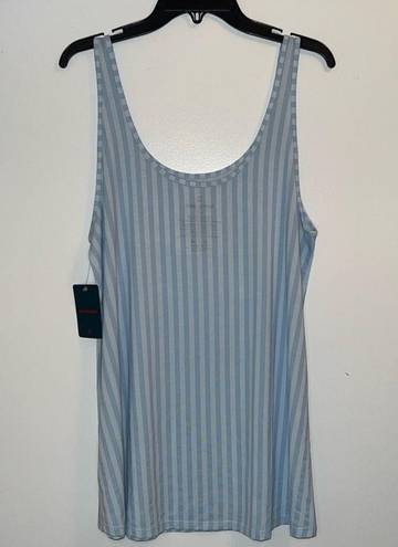 Second Skin Tommy John  Sleep Loungewear Tank Light Blue Striped Small