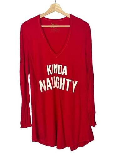 Show Me Your Mumu  Red Kinda Naughty Cole Tunic Long Sleeve S