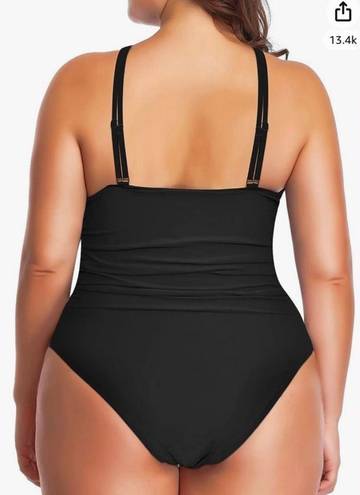 You Dian Women's Swimsuits One Piece Tummy Control Front Cross Backless Swimsuit