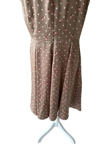 Krass&co NY &  Eva Mendes Taupe Floral Dress Size 12