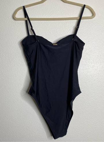 Relleciga NWT  Bandeau One Piece Swimsuit Black L