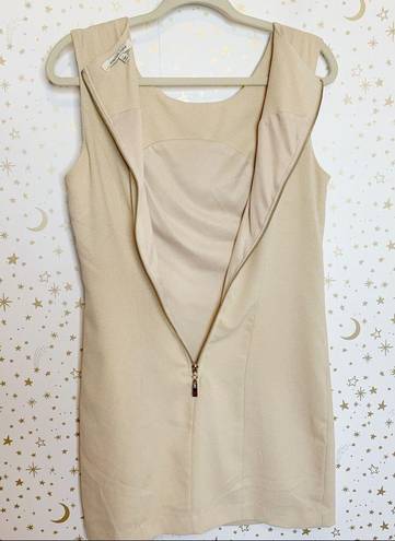 English Rose Cream Beaded Formal Shift Mini Dress