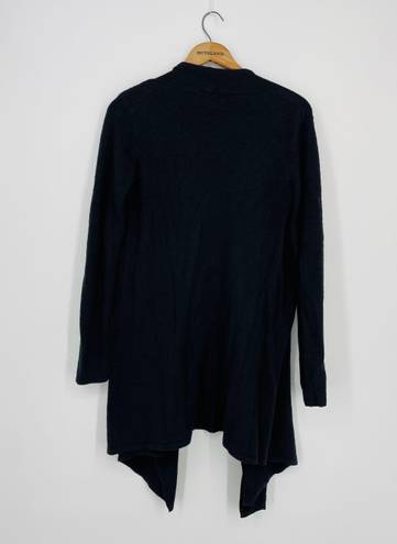 Barefoot Dreams Bamboo Chic Lite Long Open Face Cardigan Sweater in Black Size S/M