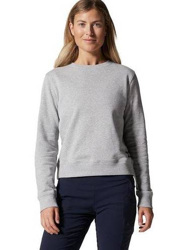 Mountain Hardwear  Organic Cotton Logo Crew Sweatshirt Heather Gray Pullover Top