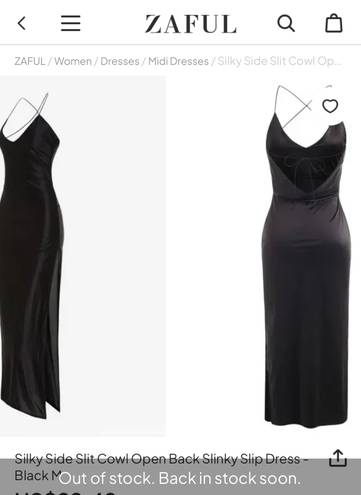 Zaful Black Slip Dress