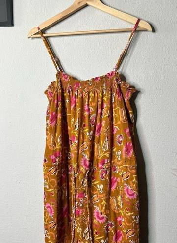 One Piece Xirena Jumpsuit Floral Printed Sydnee Orange  Jumpsuit Size M