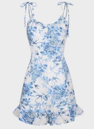 Blue floral mini dress | L Size L