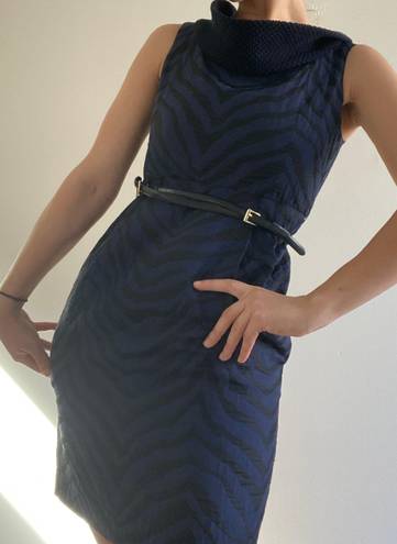 Ali Ro Blue & Black Striped  Dress Size 2