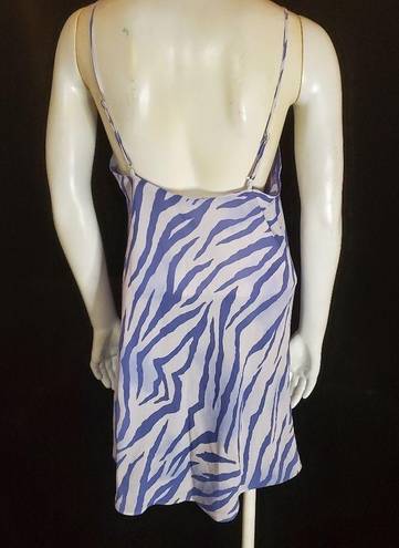 Natori  Purple Zebra & Embroidered Floral Nightgown (S)