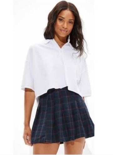 American Eagle AE Plaid Pleated Skirt Highest Rise 00 Regular Women’s Blue