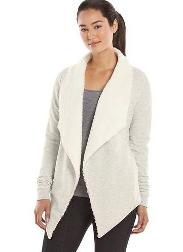 Gaiam  Compass Sherpa Open-Front Wrap Yoga Cardigan Size XS