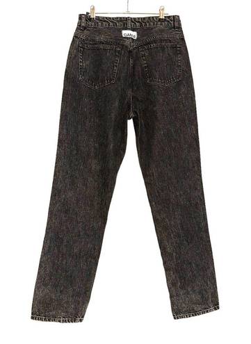 Ganni NWT  Washed Denim High Waisted Black Jeans in Phantom 30