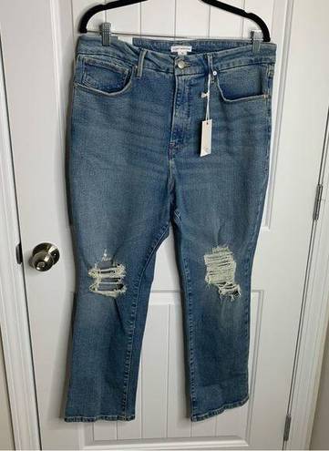 Good American  Good Vintage distressed straight leg jeans size 15