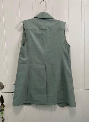 Semi Couture 01 Teal Suit Jacket Vest Blue Size 10